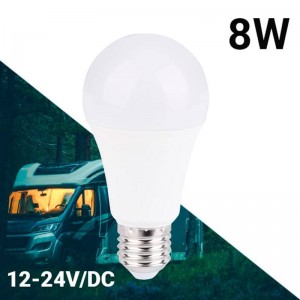 Lamp 12-24V 8W E27 A60 voor caravans, campers en boten