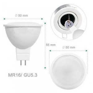 Lamp GU5.3 LED MR16 12-24V DC 5W