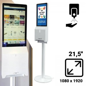 21,5" LCD-scherm met automatische dispenser voor ontsmettingsgel