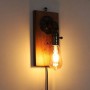 wandlampen metaal hout vintage industrieel