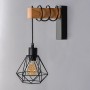 houten wandlamp