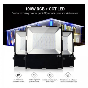 LED RGB+CCT 50W 4200lm RGB+CCT 50W - RF- en WiFi-sturing - IP65 FUTT02