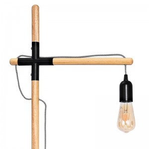 Houten vloerlamp "NATURAL WOOD".