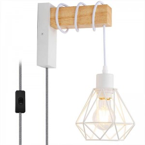 Kooi-wandlamp met schakelaar en stekker "RODEN".