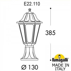 Vloerlamp FUMAGALLI MIKROLOT/ANNA E27 IP55 Transparant