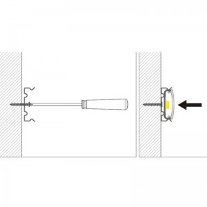 Metalen klem voor bevestiging van profielen 18x12mm (1pc)