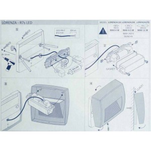 FUMAGALLI LORENZA 270 R7S 10,5W CCT opbouw zwaailamp