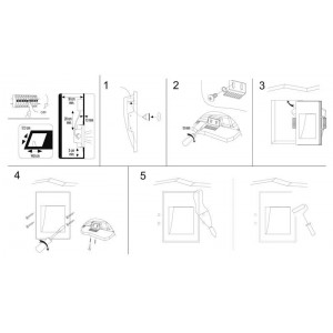 MUR" 1W gips inbouw wandlamp zonder sierlijsten