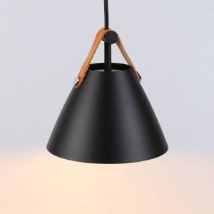 hanglamp met leren riem