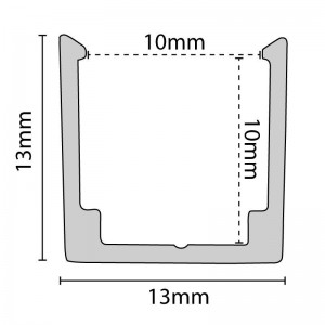 Flexibel aluminium profiel 10x10 voor neons of siliconensleeve