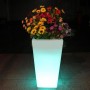 Witte Hars RGBW LED Plantenbak, 45x45x70cm, 24W, IP67, Oplaadbaar