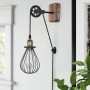 Vintage hanglamp "PENDOL" katrol en stekker