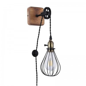 Vintage hanglamp "PENDOL" katrol en stekker