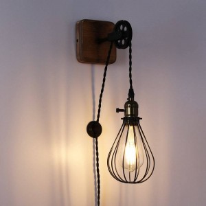 Vintage hanglamp "PENDOL" katrol en stekker