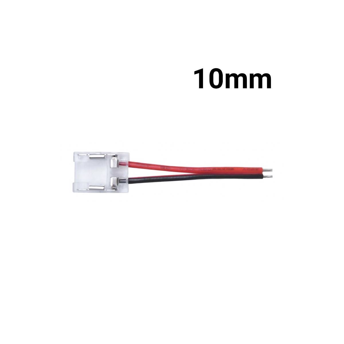 10 mm enkelkleurige LED-strip en profielstartconnector