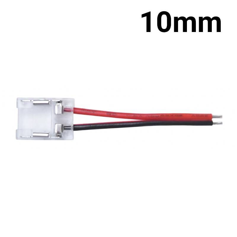 10 mm enkelkleurige LED-strip en profielstartconnector