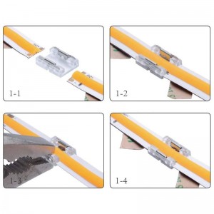 Snelkoppeling CLIP INVISIBLE 2 pins Strip-op-strip verbinding enkel kleur 8mm IP20