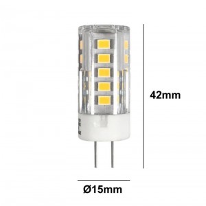 G4 Bi-Pin 2,5W 12V-DC/AC 270lm LED-lamp G4 Bi-Pin 2,5W 12V-DC/AC 270lm