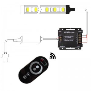 Controller / dimmer met RF aanraakbediening voor eenkleurige strip 12/24V 24A