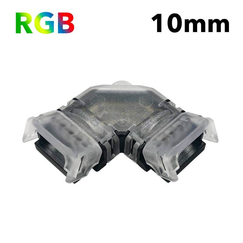 Connector "L" strip naar strip RGB 10mm 4pin voor hoeken