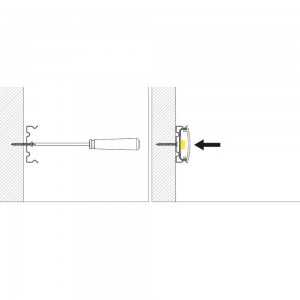 METALEN KLEM VOOR BEVESTIGING VAN FLEXIBEL PROFIEL 18X6MM