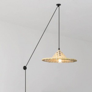 Bamboe hanglamp met fitting "NONA".