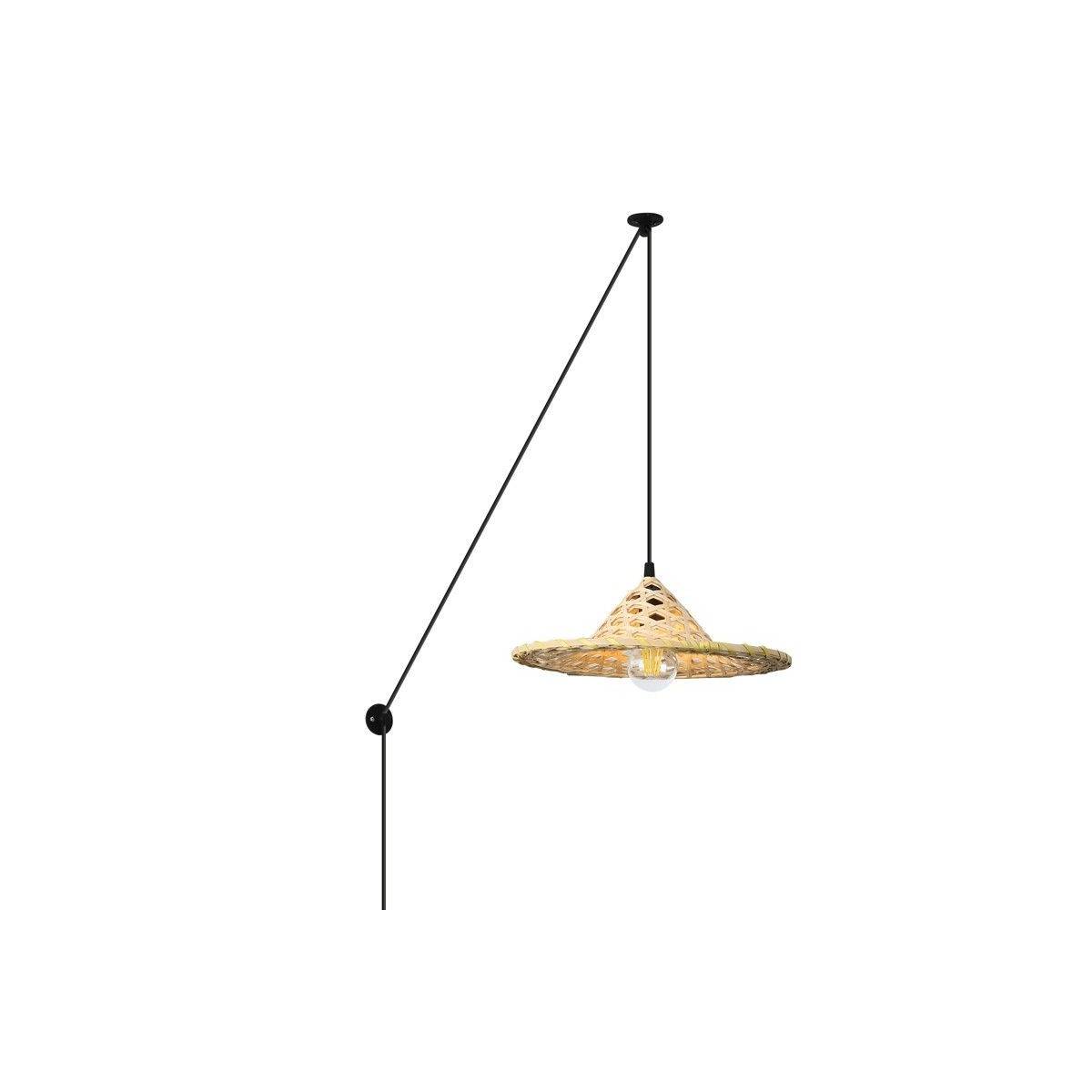 Bamboe hanglamp met fitting "NONA".