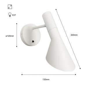 Witte wandlamp