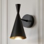 Verstelbare binnenwandlamp zwart en goudkleur - art deco nordic stijl