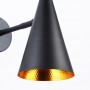 Verstelbare binnenwandlamp zwart en goudkleur - art deco nordic stijl