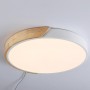 Plafond LED Circulair 35W Wit en Hout CCT ø408x50mm