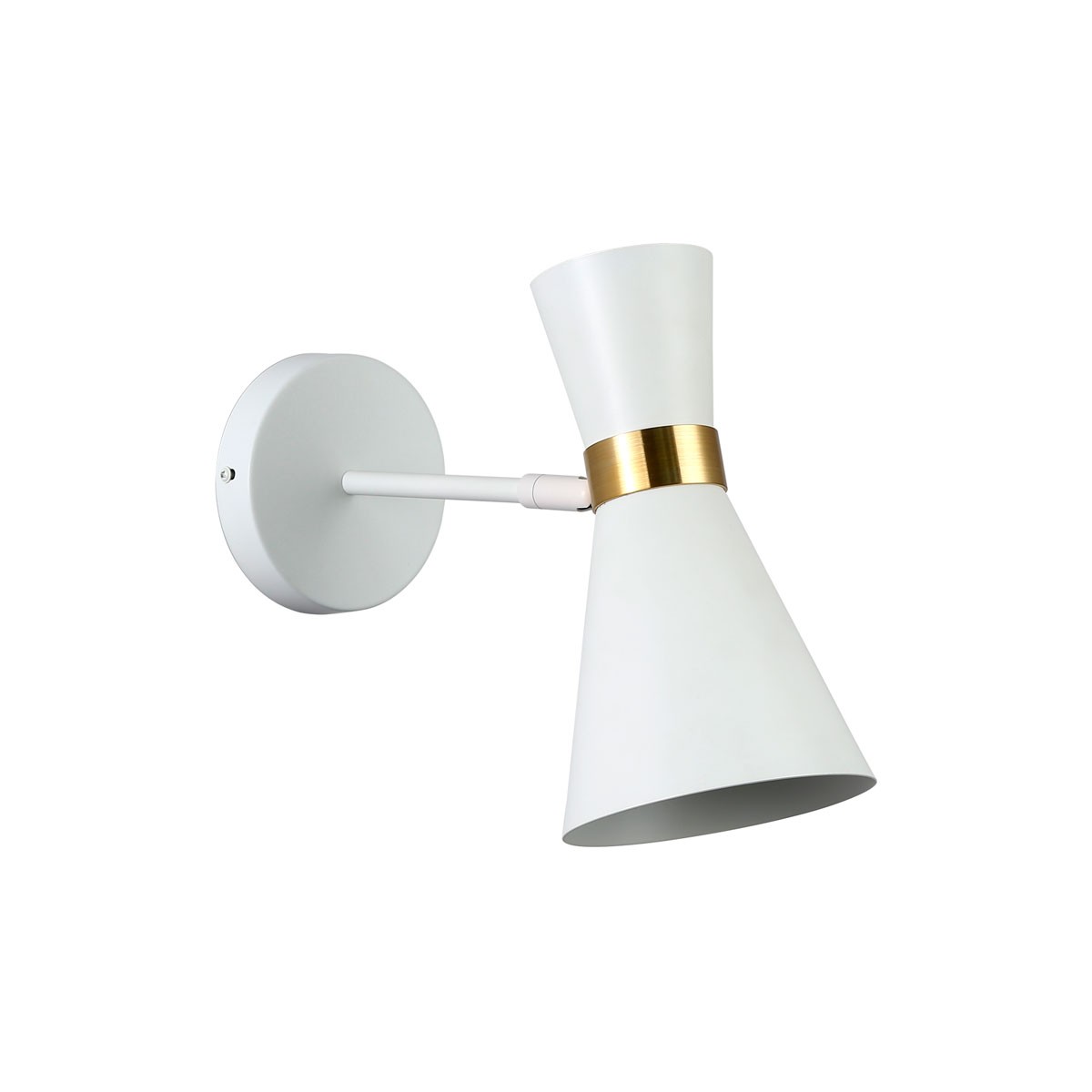 Wandlamp "Melissa" 29x25cm in Scandinavische stijl, wit en goud