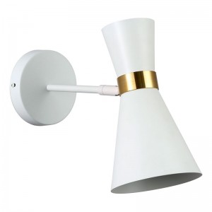 Wandlamp "Melissa" 29x25cm in Scandinavische stijl, wit en goud