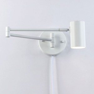 Knikarmwandlamp "LISA" Wit - 40W - IP20, G45 fitting