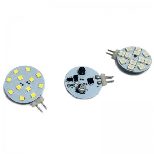 LED Bi-Pin platte lamp G4 2,3W (12 SMD2835) 8-30VDC/10-18VAC α 120° LED lamp