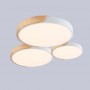 Plafond LED Circulair 35W Wit en Hout CCT ø408x50mm