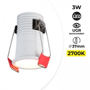 LED inbouwspot - IP20 - 2700K 3W KEGU driver CREE chip 230V