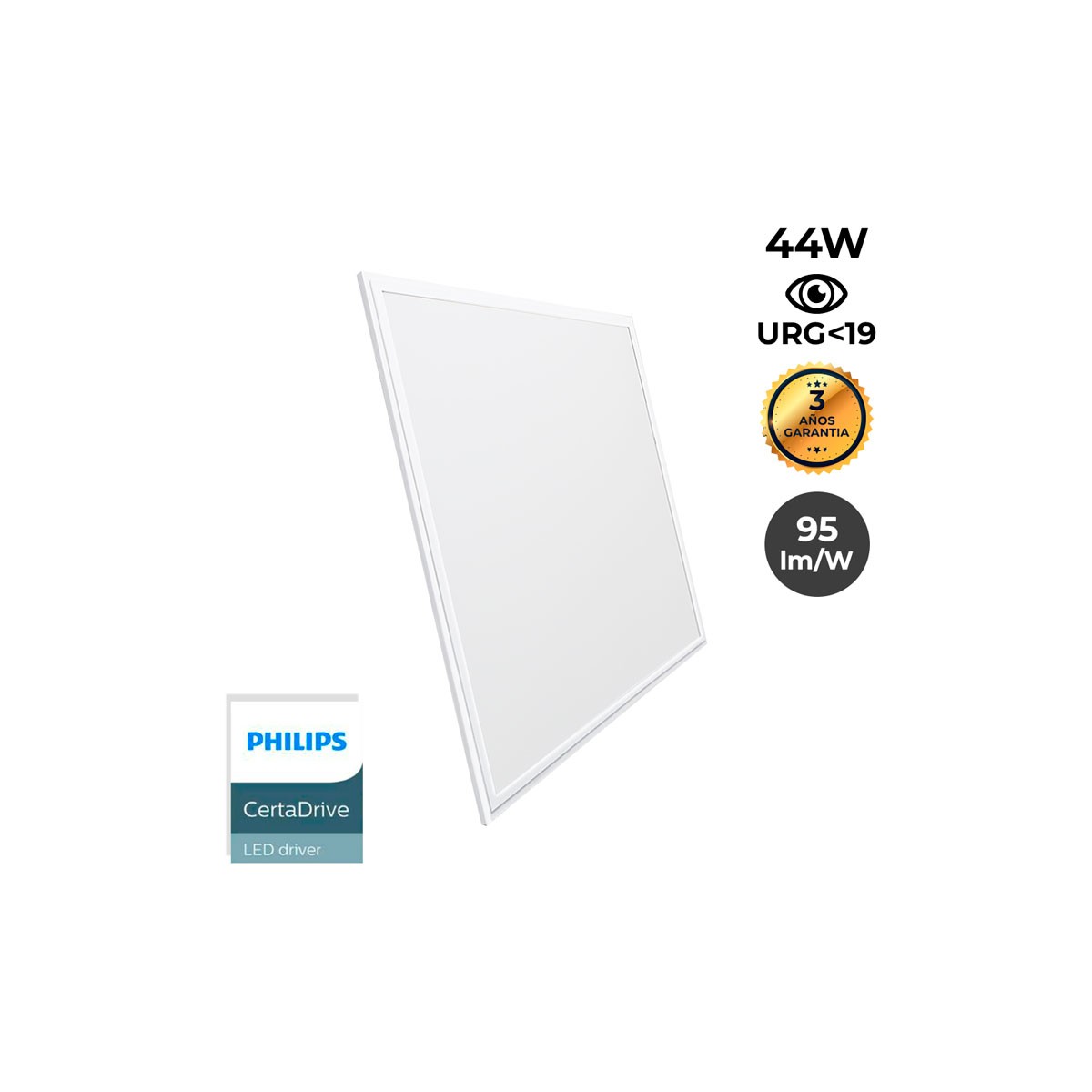 LED Inbouwpaneel 60X60cm 44W 3960LM UGR19 Philips Driver