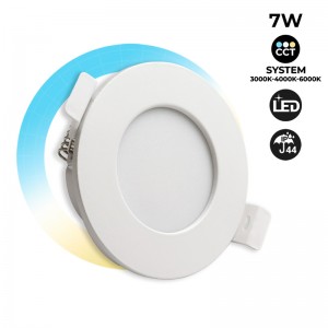 LED inbouwdownlight 7W IP44 met CCT keuzeschakelaar