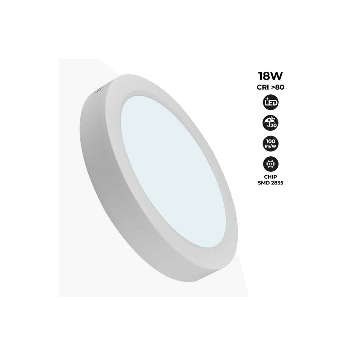 Opbouw LED plafondlamp DOB 18W Hoog Rendement