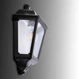 BINNEN BUITEN WANDLAMP FUMAGALLI IESSE ZWART MET LAMPHOUDER E27