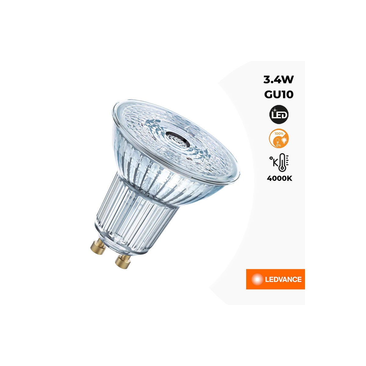 PARATHOM PRO PAR16 35 GU10 36º 3,4W 4000K lamp