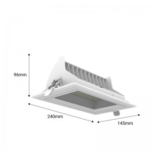 LED downlight rechthoekig 38W 120° CCT LIFUD driver