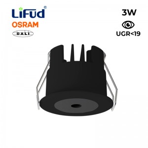 Downlight LED MINI inbouw 3W Laag UGR met driver Lifud Dali