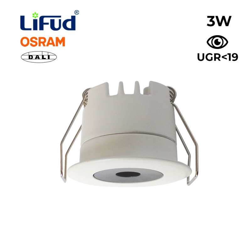 Downlight LED MINI inbouw 3W Laag UGR met driver Lifud Dali