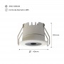 Downlight LED Mini 3W inbouw Laag UGR 40x32,1mm