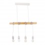 Houten hanglamp "Otto" in vintage en rustieke stijl E27