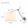 Afmetingen wandlamp