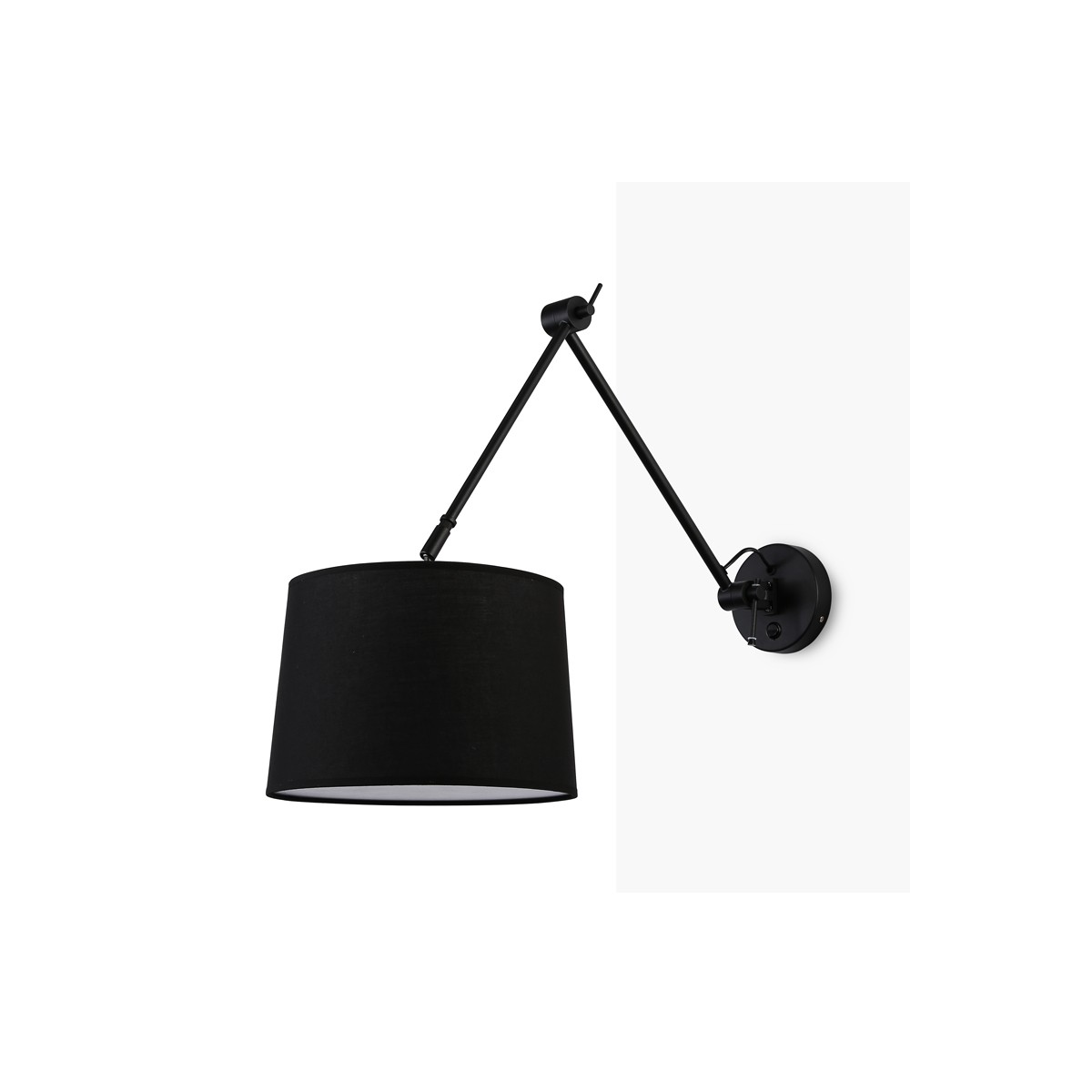 Zwarte wandlamp