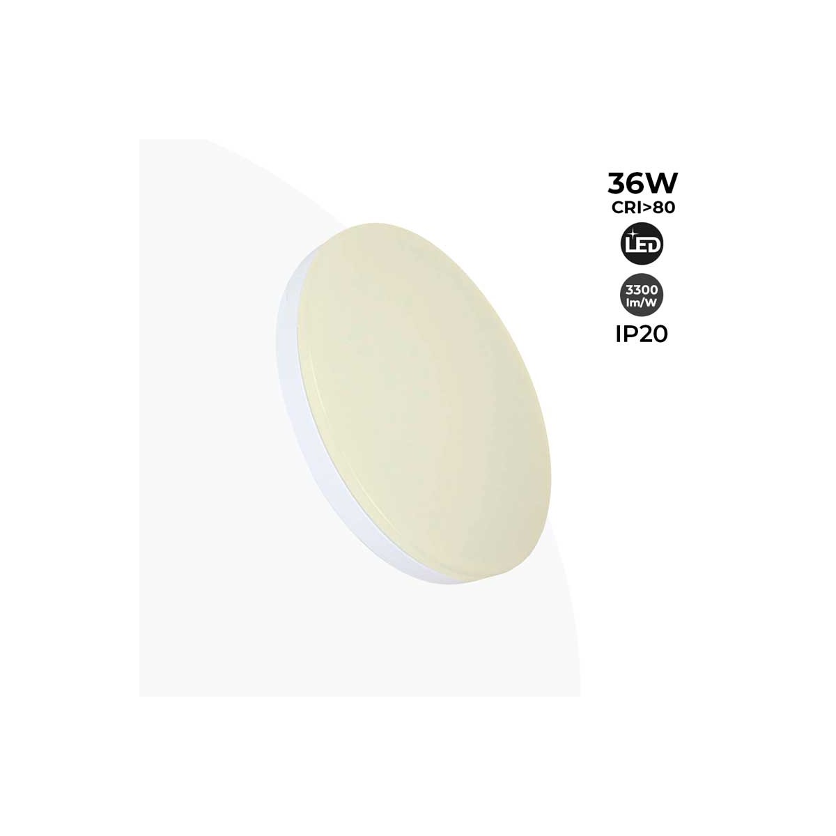 36W 3300lm ronde LED plafondlamp voor opbouw